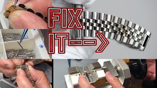 Stretched Rolex Bracelet Classic Watch Repair in Hong Kong to the rescue [upl. by Htirehc456]