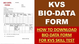 HOW TO DOWNLOAD BIO DATA FORM [upl. by Kikelia]