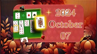 Microsoft FreeCell Daily Challenge Solution 2024 October 07 [upl. by Vanni]