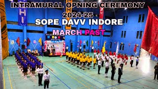 INTRAMURAL OPNING CEREMONY 202425 SOPE DAVV INDORE [upl. by Morgenthaler]