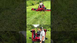 HUGE Mower with 12 FOOT DECK [upl. by Atinrehs767]