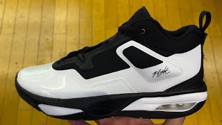 Jordan Stay Loyal 3 Black White Gold Basketball Shoes [upl. by Yrkcaz600]