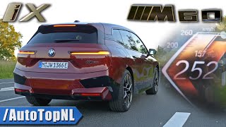 BMW iX M60 619HP  0250 ACCELERATION TOP SPEED AUTOBAHN POV amp SOUND by AutoTopNL [upl. by Grazia889]