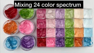 Mixing 24 Colors Heres What Happens When You Get it WRONG🎨colormixing colortheory satisfying [upl. by Melia]