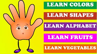 Finger Learning Collection  Learn Colors  Learn Shapes  Learn Alphabets [upl. by Duster]