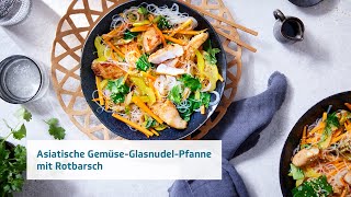 GemüseGlas­nu­delPfanne mit Rotbarsch  Rezepte [upl. by Lemuelah]