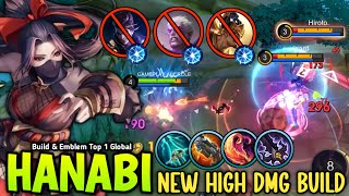 HANABI BEST 1 SHOT BUILD amp EMBLEM TO BEAT TANKY HERO IN 3X VENGEANCE  BUILD TOP 1 GLOBAL HANABI [upl. by Meggie]