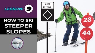 RED amp BLACK RUNS  How to ski steeper slopes [upl. by Rancell]