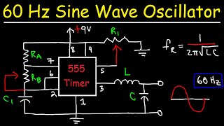 60 Hz Sine Wave Generator Using 555 Timer amp LC Tank Oscillator [upl. by Kong]