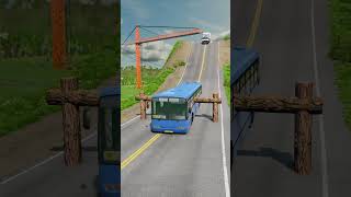 Cargo Truck amp Buses vs Logs Trap  BeamNGdrive [upl. by Ahsoyek498]