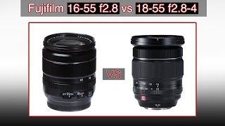 Fujifilm Lens Comparison 1655mm f28 vs 1855mm f284 [upl. by Inahs]