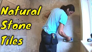 Travertine tiles installation ep3 [upl. by Htaras]