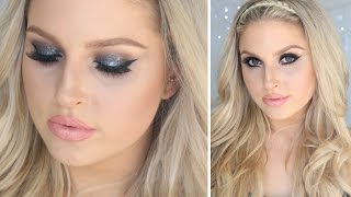 Glamorous Hair amp Makeup Tutorial ♡ Braids Curls amp Glitter [upl. by Kathe811]