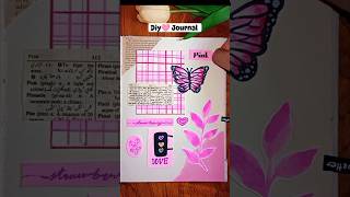 Pink Journal🩷 With diy supplies💖 journaling pinkdiyjournalviralshorts [upl. by Aissac947]