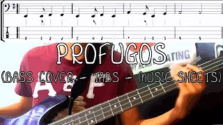 Prófugos Bass Cover  TABS  MUSIC SHEETS [upl. by Ahcropal]