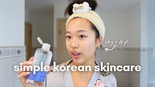 MY SIMPLE KOREAN SKINCARE ROUTINE  for combination skin [upl. by Laro]