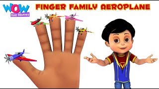 Finger Family Nursery Rhymes  Aeroplane Song  Vir The Robot Boy [upl. by Yesima398]