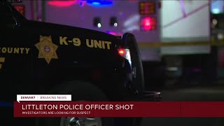 Littleton police officer shot manhunt underway for suspect [upl. by Manuela]