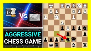 Aggressive Chess Engine Game Uralochka 341a vs Stash 340 Watch and Learn Chess [upl. by Pederson]