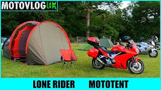 Lone Rider MotoTent  Put Up Full Review and Pack Away  1 Year Of Ownership [upl. by Volin]