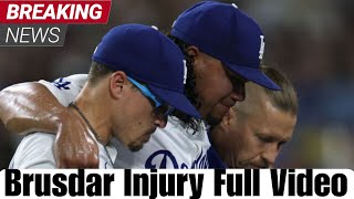 Dodgers’ Brusdar Graterol helped off field after hamstring injuryMLB [upl. by Arykahs]