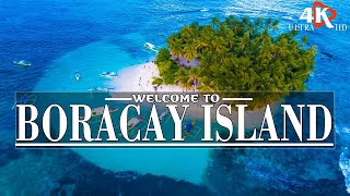 FLY OVER BORACAY ISLAND4K UHD✈Relax Music W Beautiful Drone Footage Of Boracay4K Video Ultra HD🌺 [upl. by Maillil]