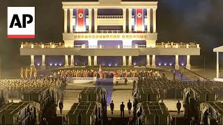 North Korea holds a ceremony to show its latest missile system [upl. by Enram]