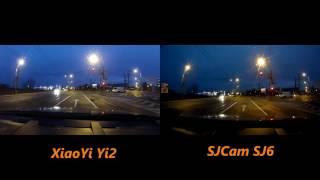 SJCam SJ6 Legend versus XiaoYi Yi2 Lowlight DashCam Test [upl. by Bradwell845]