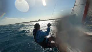 Nacra 20 Ripping back in to Delray Beach 20KTS [upl. by Ariahay]