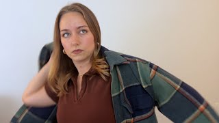 woman tries on plaid for the first time [upl. by Vivian]