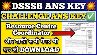 DSSSB ANSWER KEY CHALLENGE ANSWER KEY DOWNLOAD DSSSB QUESTION PAPER dsssb dsssbanswerkey anskey [upl. by Gratianna]