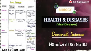 Viral DiseasesHealth amp DiseasesUnit11Part5  Biology  General Science  Lec51 [upl. by Enaek]