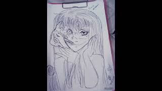 Junji Ito Tomie Kawakami sketch Thank you Please Support 😊😊😊😊🙏🙏🙏🙏 [upl. by Hsirrehc]