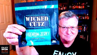 Wicked Cutz quotBreakfast Stylequot Bacon Jerky Review [upl. by Oiramat]