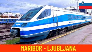 Cab ride Maribor  Ljubljana Inter CityPendolino  Slovenian Railways  train drivers view in 4K [upl. by Eimat]