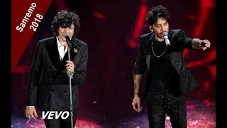 Ermal Meta e Fabrizio Moro  quotNon mi avete fatto nientequot Live Sanremo 2018 [upl. by Alicul]