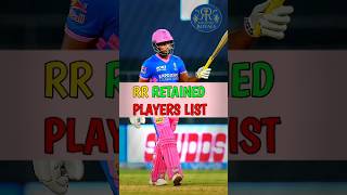 Rajisthan Royal Retainship  Retained Players list of rr rr retainedplayers rrretainship cricket [upl. by Mylander]