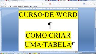 Curso de Word Como criar construir tabela de forma rápida Concurso [upl. by Anabella]