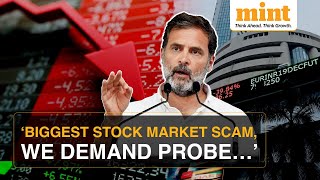 Rahul Gandhi Alleges Stock Market Crash Biggest Scam Demands Probe  Details [upl. by Lustick]