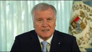 Neujahrsansprache des bayerischen Ministerpräsidenten Horst Seehofer  BR24 [upl. by Millham708]