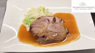 OnlineKochkurs 27 Schweinebraten mit Rezept [upl. by Lilaj]