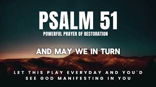 PSALMS 51 POWERFUL PRAYER OF RESTORATIONprayersdailylovemotivationmotivationalgodpsalms [upl. by Asirahc]