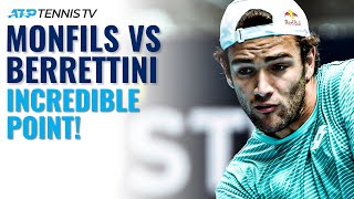 Gael Monfils amp Matteo Berrettini Play AMAZING Tennis Point  ATP Cup 2021 Shorts [upl. by Netnilc]