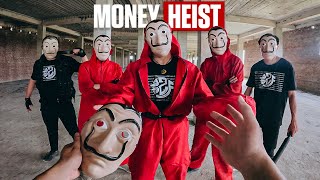 Money Heist Parkour vs ZOMBIES Police ESCAPE  THE BEGINNING Epic Live Action POV [upl. by Akemahs]