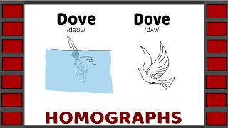 Homographs  Examples of 25 homograph pairs  English Vocabulary  Homophones  Homonyms [upl. by Broderick]