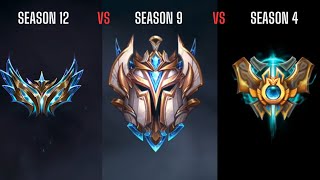 Season 1 vs Season 10 vs Season 12  Unranked to Challenger Promotion Armor Animation [upl. by Ives]