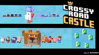 Crossy Road Castle  Unihorse Castle  All Characters All Hats All Green Gem Locations [upl. by Neona475]