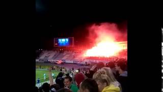 Legia Pyroshow in Kiev Zorya Luhansk vs Legia Warsaw  200815 [upl. by Kreiner303]