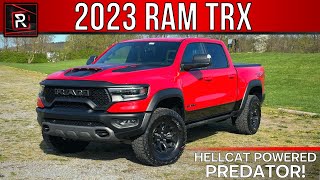 The 2023 Ram TRX Is A 62L Supercharged Hellcat Powered Monster Truck [upl. by Ertnom]