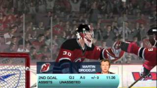 Nhl 09 goalie scores hattrick on NONEMPTY net [upl. by Cherianne156]